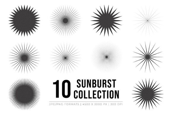Download Sunburst Geometric Shapes Collection - Collection Collection