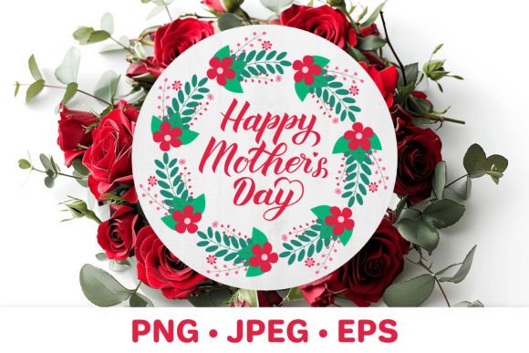 Download Happy Mothers Day. Floral Round Design - Happy Collection