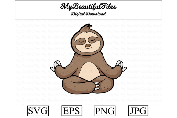 Download Yoga Sloth Meditation Cartoon - Premium Bundle