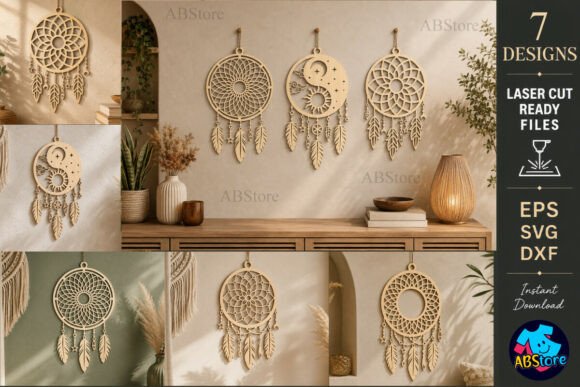Download Boho Dreamcatcher Laser Cut Bundle - Boho Collection