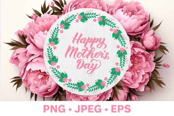 Download Happy Mother’s Day. Floral Round Design - Happy Collection