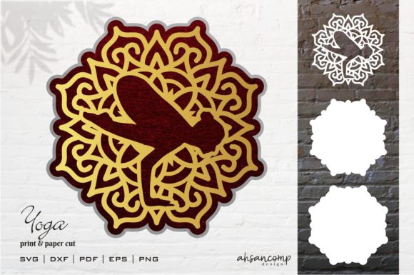 Download Yoga Vector Mandala SVG 3D Layered - Mandala svg Collection