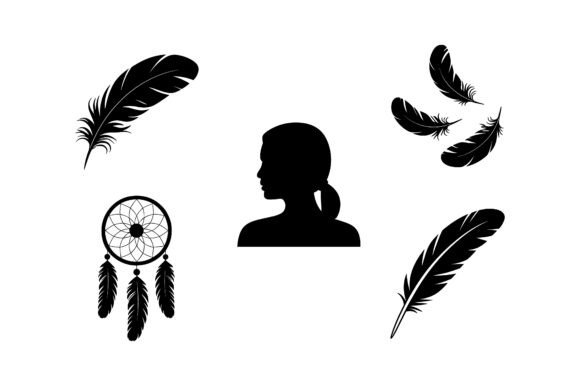Download Boho Feather Dreamcatcher Silhouette - Boho Collection