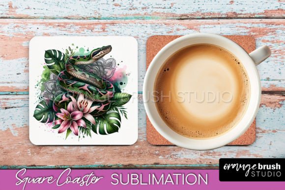 Download Tropical Animals Square Coaster Design - Coaster design Collection