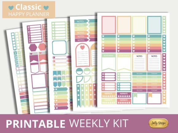 Download Soft Classic Happy Planner Stickers - Happy Collection