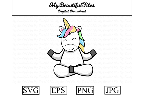 Download Yoga Unicorn Meditation Cartoon - Premium Bundle