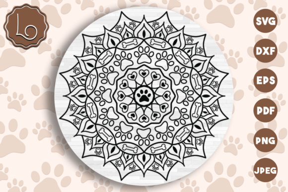 Download Dog Paws Mandala SVG File - Premium Resources
