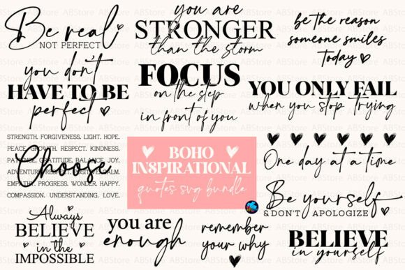 Download Boho Inspirational Quotes SVG - Boho Collection