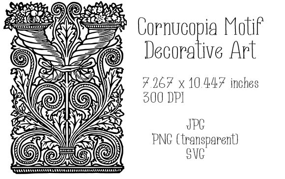 Download Cornucopia Motif Decorative Art - Motif Collection