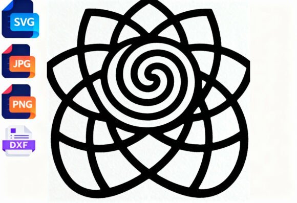 Download Geometric Flower Mandala SVG DXF PNG JPG - Mandala svg Collection